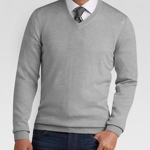 Grey Jos. A Bank V-Neck Sweater